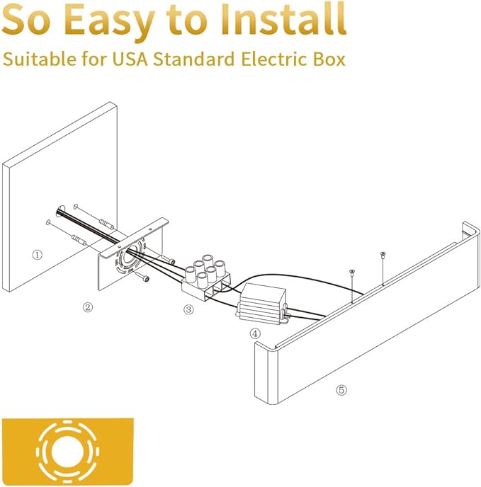 Aipsun 20W/24in Rectangular LED Black Modern Wall Sconce Horizontal Up and Down Wall Mount Light for Indoor Vanity Bar Light Bedroom Living Room Bathroom Home Lighting Fixtures (Warm White 3000K)