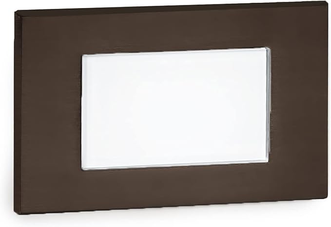 WAC Landscape Lighting, LED 12V Diffused Indoor or Outdoor Step and Wall Light Amber 1800K Built-in LED in Bronze