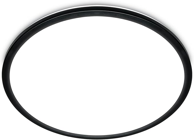 24 Inch Large LED Flush Mount Ceiling Light Fixtures - 56W Dimmable Kitchen Ceiling Light with Remote, 5600lm, 3000K/4500K/6000K Adjustable LED Ceiling Lamp for Bedroom, Black
