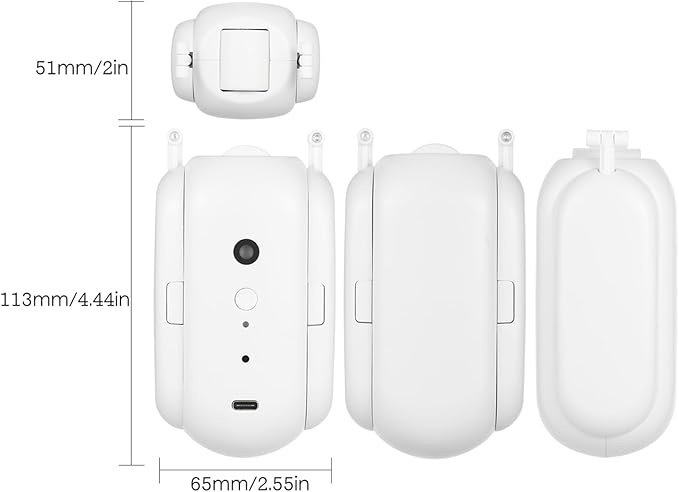 Wireless Automatic Curtain Motor for Track and Rod Systems - Smart Home Automation Device with Bluetooth Connectivity and Integrated Sensors - 4000mAh Rechargeable Battery (U-rail Type Pack of 1)