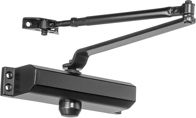 Dynasty Hardware Door Closer, Commercial Hydraulic Closer, Self-Closing, Spring Size 3, Surface Mount, Sprayed Duronotic Bronze, Series 3000