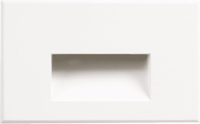 5W LED Horizontal Step Lights, White Finish, 120V Dimmable LED Stair Lights Indoor and Outdoor, 250 Lumens, CRI 90+, IP-65 IC Rated, ETL Listed, Super White 5000k