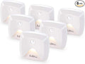 6-Pack Stick-on Motion Sensor Lights, Warm White LED Night Light, Stick-Anywhere Stair Lights, Closet Light, Battery Operated Wall Light for Kitchen, Hallway, Bedroom, Bathroom, Stairs