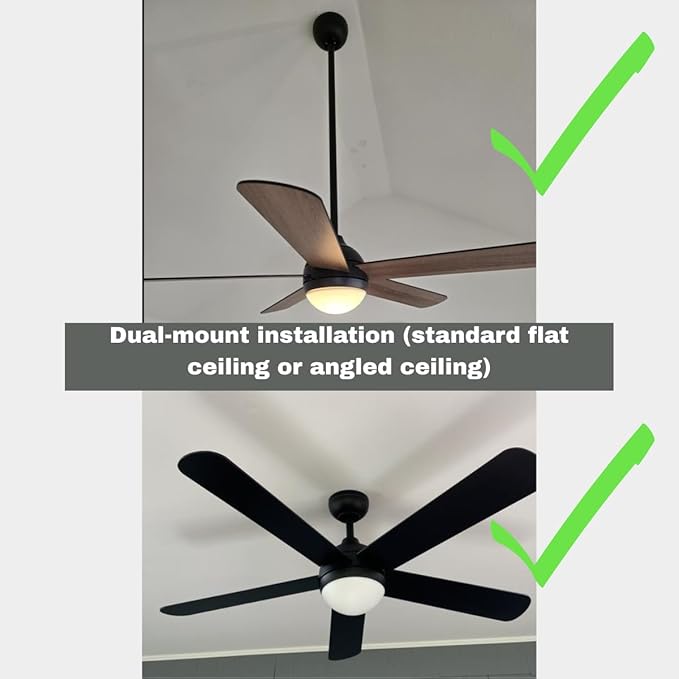 LYTIO 52 in. Smart Indoor/Covered Outdoor Matte Black Ceiling Fan with Remote and Integrated LED Powered by Hubspace