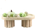 Modern Style Marble Tray Organizer - Modern Stone Decoration for Living Room, Dining Table, Office - Stylish Key and Jewelry Holder(Beige1)