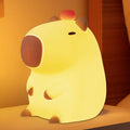 Led Cute Capybara Night Light, Dimmable Nursery Kawaii Lamps, Super Squishy Silicone USB Rechargeable Touch Control Night Lamp for Kids Adults, Used for Camping Party Room Decor (Capybara)…