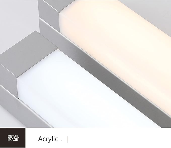 Enjoy Home R.S. LED Bathroom Mirror Vanity Light IP44 Waterproof Acrylic Wall Front Lamp Make Up Lights Cool White 6000K,16W/72CM