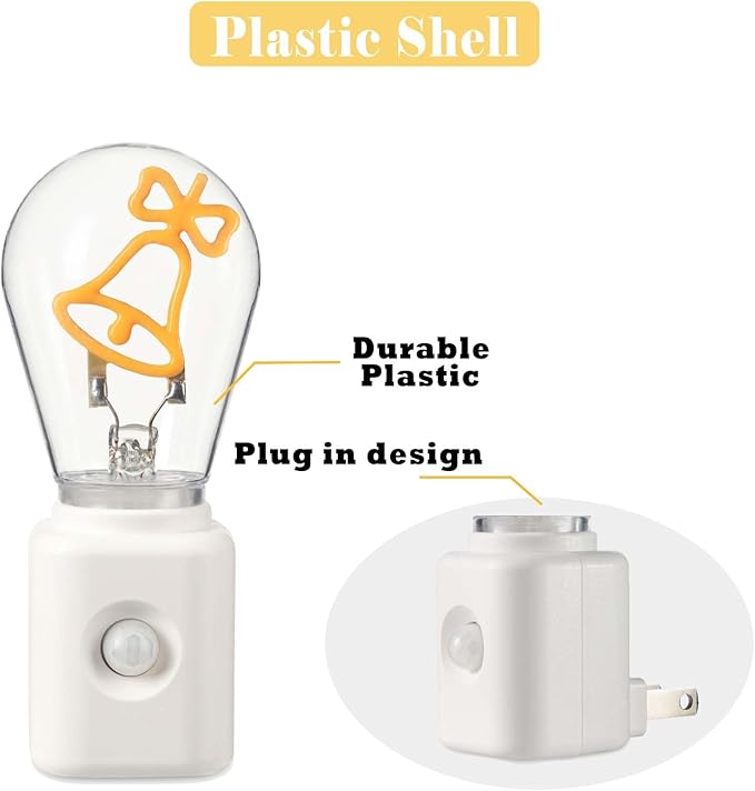 LED Night Light Lamp with Smart Sensor Dusk to Dawn Sensor, Motion Activated, Warm Light, 1W Plug-in, 1 Pack