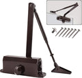 MARIE Automatic Door Closer Commercial Grade 2 Spring Heavy Duty Fireproof Adjustable Door-Closer, Brown