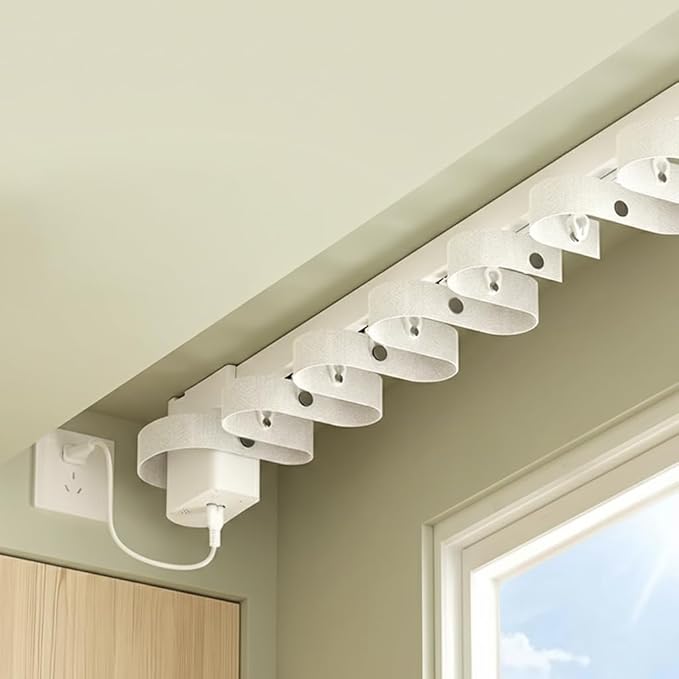 Mini RS485 Smart Curtain System, Pre-Assembled S-Fold Automatic Curtain Opener with Remote, 1.8N Quiet Motorized Curtain Track for Home & Office (6.0 meters (236.2 inches))