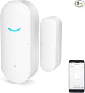 WiFi Door and Window Sensors,Tuya Smart Alarm with Free Notification APP Control Home Security Alarm System, No Hub Required,Compatible with Alexa, Google Home (3-Pack)