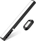 Battery Powered Operated Wall Strip Lights, Motion Sensor LED Light Bar Indoor, Rechargeable Magnetic Under Cabinet Lighting Wireless with Remote Control for Closet Mirror Kitchen - Black