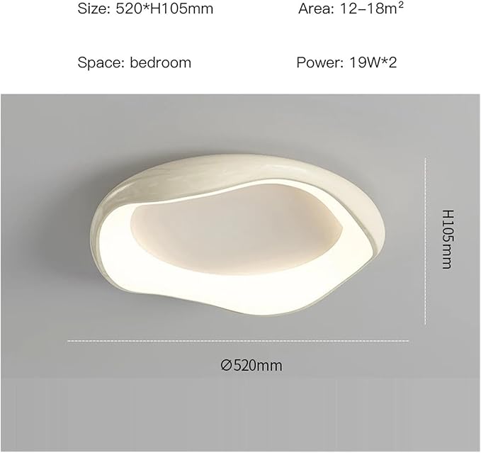 Modern Bedroom Ceiling Light Minimalist Interior Intelligent Lamp Living Room Bar Counter Home Decoration Lighting Fixture Contemporary(White-52cm)