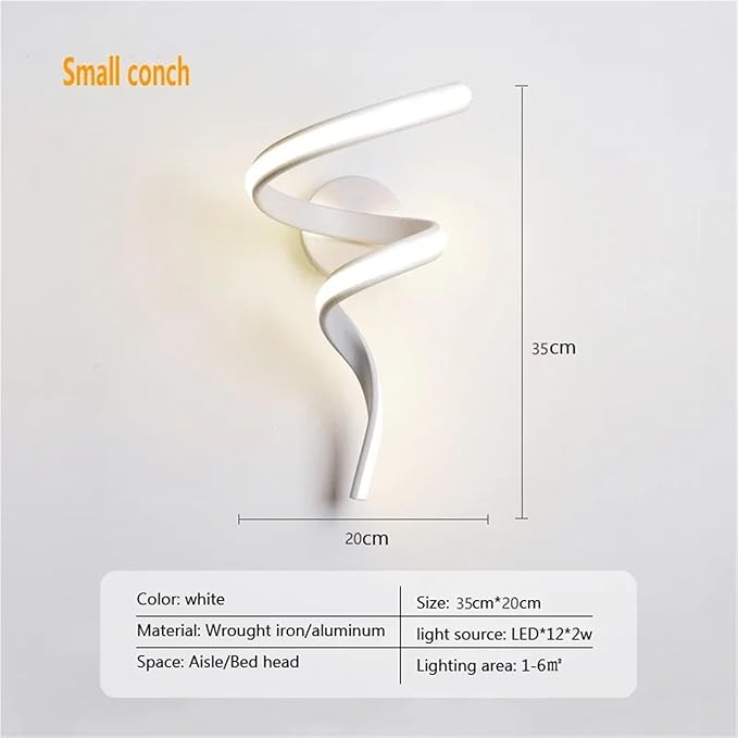 Modern Minimalist LED Wall Lamp Home Indoor Decor Wall Sconce for Living Room Bedroom Bedside Lustres Backgroud Light Decoration(Tricolor White,A-White Small)