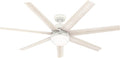 Hunter 60 inch WiFi Phenomenon Matte White Ceiling Fan with LED Light Kit and Wall Control