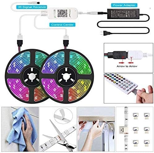 Bluetooth LED Lights Strips 32.8ft with APP Control, Music Sync Waterproof Flexible RGB Color Changing LED Strips Lights for Bedroom Room,LED Neon Tape Rope Lights with Remote for Gaming Mood Lighting