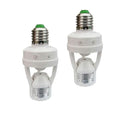 Motion Activated Light Socket,E26 Motion Security Light Bulb Socket Indoor for Front Door Porch Garage Basement Hallway Closet (2 Pack)