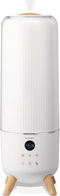 Homedics Ultrasonic Humidifier - Large Deluxe Air Humidifiers for Bedroom, Plants, Office - Top-Fill 1.47-Gallon Tank, Cool Mist, Essential Oil Pads and Built-In Timer, 3 Speed Settings, White