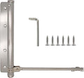 Litoexpe Automatic Door Closer, Safety Spring Door Closers Auto Soft Close, Adjustable Catch Speed with Arm, Silver