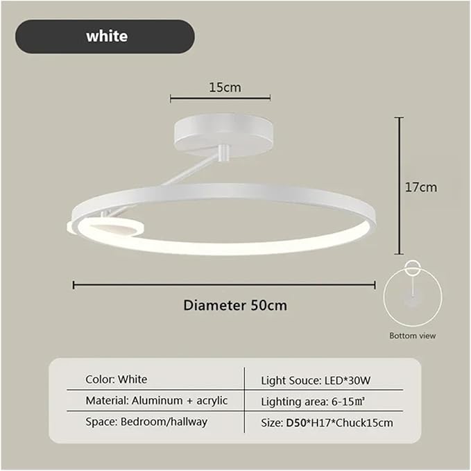 Design LED Ceiling Light Smart Remote Control Living Room Round Corridor Hallway Indoor Lighting Decoration,Luxury