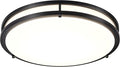 DLLT Flush Mount LED Ceiling Light: 16 Inch 5CCT (3000K-6000K) & Dimmable Ceiling Light Fixtures for Bedroom Hallway - 36W Modern Black Super Bright Kitchen Lighting Fixtures Ceiling