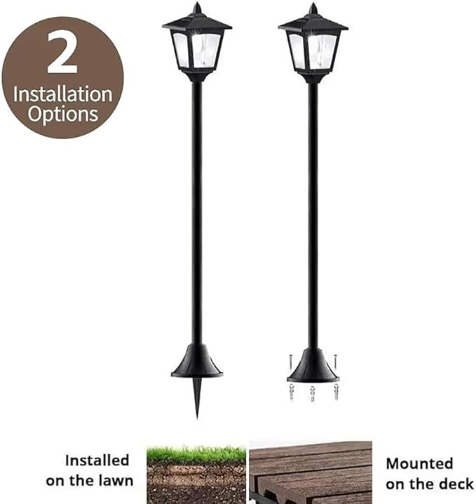 Solar Lamp Post Lights Outdoor 1-Pack, 40'' Waterproof Solar Post Lights with Dusk to Dawn Sensor, Vintage Solar LED Pole Lights for Garden Yard Pathway Driveway Patio