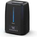 6L Top Fill Ultrasonic Humidifier - Cool and Warm Mist for Bedroom, Baby, Large Rooms & Plants, Smart Humidity Control, Aroma Diffuser, Night Light, 12H Timer, Quiet, Black