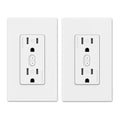 ELEGRP Smart Outlet, Smart in-Wall Outletss Works with Alexa and Google Assistant, 2.4GHz Wi-Fi Smart Receptacle, No Hub Required, UL Listed, White, 2 Pack
