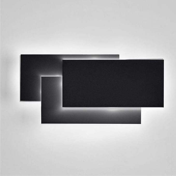 Ralbay 24W Black Wall Sconces Indoor Modern LED Wall Light for Bedroom Up and Down Wall Mount Light, Natural White 4000K