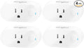 Sengled Smart Plug, S1 Auto Pairing with Alexa Devices, Energy Monitoring, Smart Outlet Remote Control, 15A Smart Socket, 1800W, Timer & Schedule, Bluetooth Mesh Smart Home, No Hub Required, 4-Pack