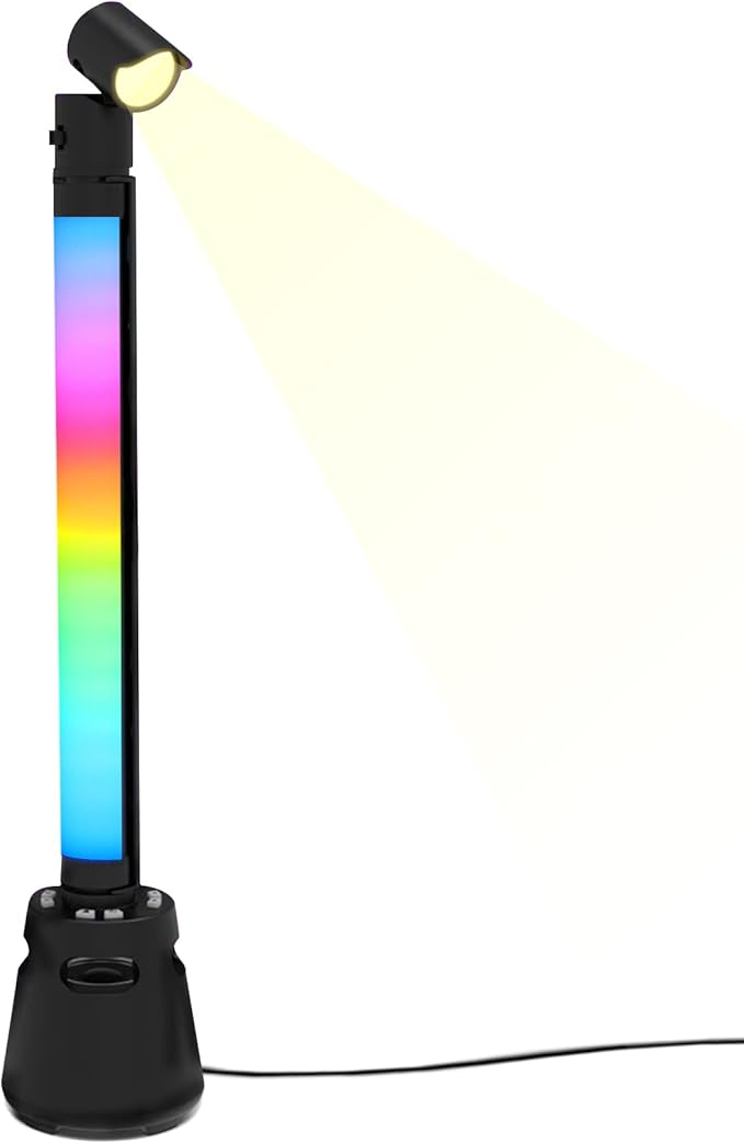 RGB Light Bar,Speaker Music Sync LED Lights Bars, USB Powered Ambient Lighting, Connection TV Backlights with Scene for Gaming, Pictures, PC, Room Decoration (one)