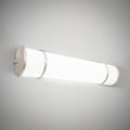 ASD LED 24" Vanity Flush Mount Light Fixture, Linear Bathroom Lighting Bar | 3CCT, Dimmable, Energy Star, ETL Listed | 25W 1950LM 3000-5000K 120V | Long Tube Bath Wall Sconce Over Mirror | Nickel