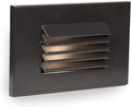 WAC Landscape Lighting, LED 12V Horizontal Louvered Indoor or Outdoor Step and Wall Light Amber 1800K Built-in LED in Bronze