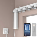S Folding Corrugated Electric Smart Curtains System, Automatic Curtain Opener, Motorized Curtains Rod, Compatible with Apple HomeKit/Samsung SmartThings (Track length 6 Meters (236.22 inches))