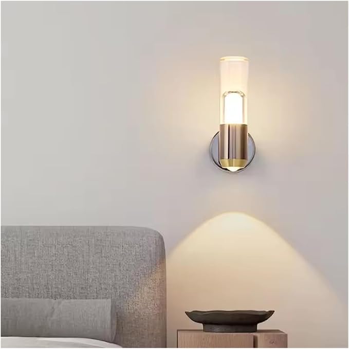 Modern Minimalist LED Wall Lamps, Transparent Ambient Lighting in Bedrooms, Background Decorative Fixtures