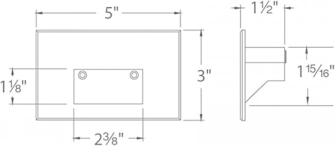 WAC Landscape Lighting, LED 12V Horizontal Indoor or Outdoor Step and Wall Light 2700K Warm Built-in LED in Black