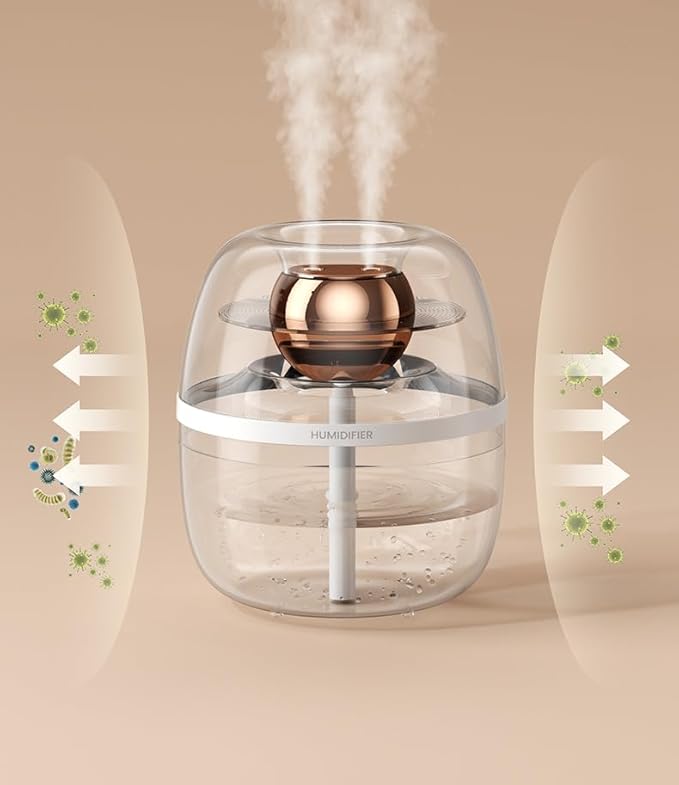 105 oz (3000ml) Essential Oil Aromatherapy Diffuser, Transparent Dual Spray Large Capacity Humidifier with Night Light for Large Rooms, Office, Home, Spa, Yoga, Bedroom, Gym (Green)