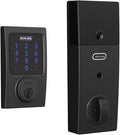 SCHLAGE BE469ZP CEN 622 Connect Smart Deadbolt with alarm with Century Trim in Matte Black, Z-Wave Plus enabled