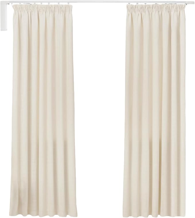 Electric Curtain Tracks, 47.2-86.6in Motorized Curtain Rod System with 3 Control Methods, Low Noise, Automatic Curtain Opener Ceiling Track for ＜2.2m/7.21ft, Load Capacity 88.18lbs