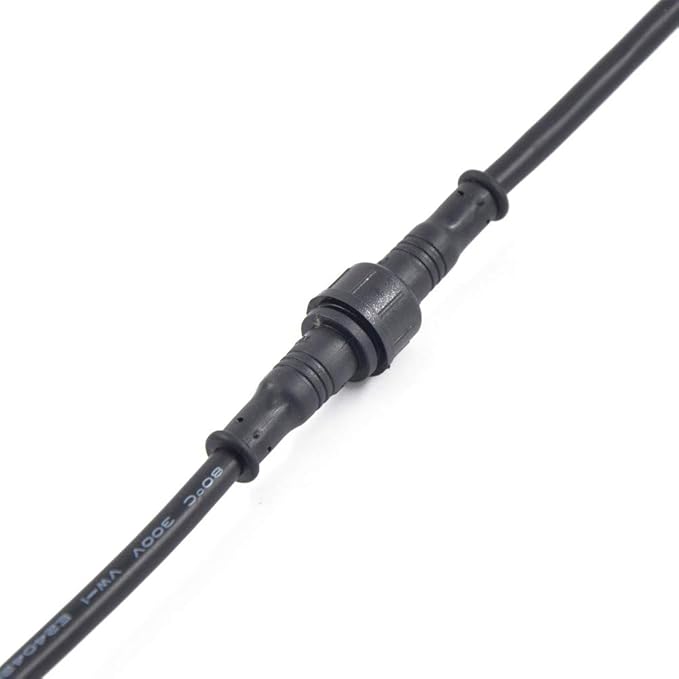 5Pairs 5pin Black Electrical Connector LED Connector for LED Lights 20cm Extension Cable 40cm/Pair 0.2mm² 15mm Nut
