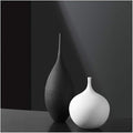 White Black Ceramic Vase Set, Modern Minimalist Ornaments Living Room Home Decor Decoration,Set 5(A+D)
