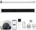 Smart Roller Shade Motor Retrofit Kit Matter Over Thread, Wireless Electric Blind Motor for 1.5" Tube, 2600mAh Rechargeable, Solar Panel, Remote Control, Compatible with Alexa/HomeKit/Google Home