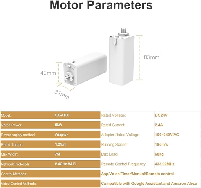 ZigBee 3.0 Dual Motor Smart Curtain Track System, Ripple Fold Electric Drapery Rods, Independent Left Right Control Day Night Curtains, 1.2N.m Mini Automatic Opener (5 meters (196.8 inches))