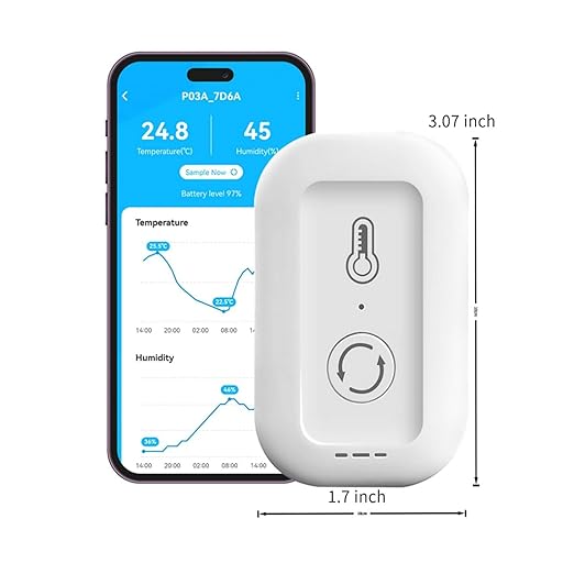 DAYBETTER 2 Pack Smart Thermometer Hygrometer, 2.4G WiFi Indoor Temperature Humidity Sensor, Real Time App Notification, for Home Nursery Greenhouse, No Tuya Smartlife Magic Home Support