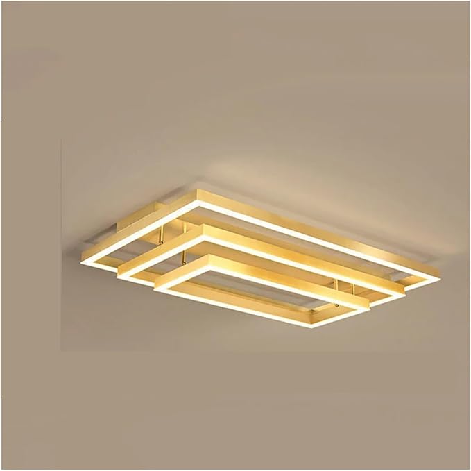 Nordic Home Decoration Salon Bedroom Decor Smart Led Lamp Lights for Room Dimmable Ceiling Light Indoor Lighting Minimalist Design(Warm White,Gold 3layers)