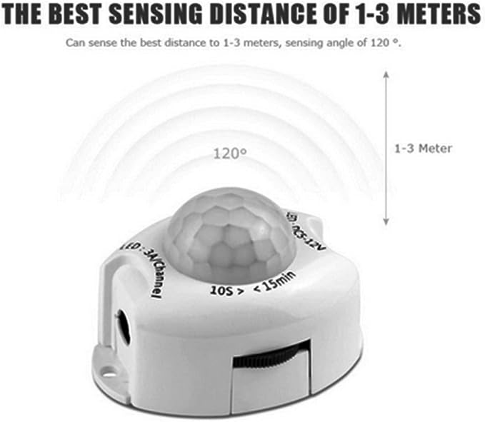 Motion-Activated Digital LED Under Bed Lighting System with Motion Sensors 2 * 3.3ft / 1m Motion Sensor LED Night Light, Dimmable Warm White for Queen/King/Cal.King Size Bed