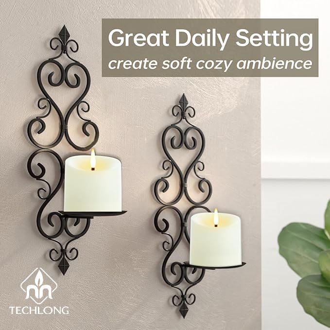 Outdoor Waterproof Flameless Candles with Timer, Remote Control Battery Operated Candles Flickering Last 600 Hours, 3"x3" Realistic Electric Fake LED Candles, Ivory Plastic, Set of 3