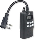 Outdoor Digital Timer for Lights – 7-Day Programmable Plug-in Timer with 2 Grounded Outlets – Ideal for Home and Landscape Lighting – 15A, 1/2 HP, UL Listed