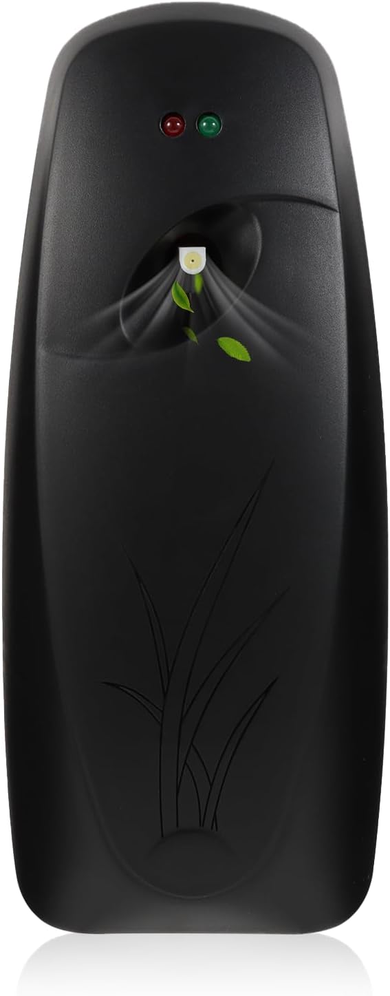 Automatic Air Freshener Spray Dispenser - Commercial and Home Use - Multiple Time Scent/Mist Release Settings for Room/Restroom Sprayer,Air Freshener not Included,Black