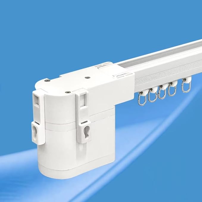 Smart Electric Curtain Track System, Motorized Curtains Rod with Remote, WiFi Automatic Curtain Opener Compatible with Alexa Google Home, Silent Brushless Motor 1.8N.m Torque (2 meters (78.7 inches))